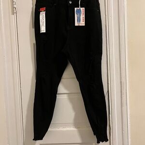 New- Wax Jean Black Skinny Jeans plus Size 16
